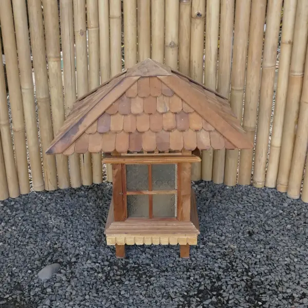 Product image 3 of the product “Japanese style garden lantern Fukui made of Bangkirai hardwood ”